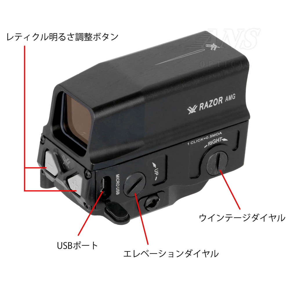 2021超人気 Razor AMG UH-1 タイプ レプリカ ホロサイト型ドットサイト 20mmレイル対応 サバゲ― ダットサイト サバイバルゲーム  サバゲー エアガン スコープ fucoa.cl